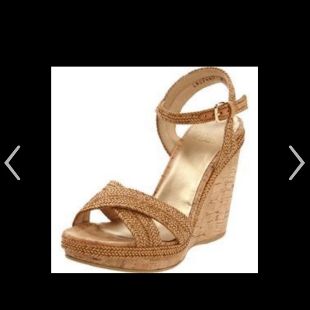 Minx Woven Cork Wedge Sandals